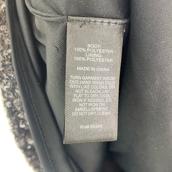 Express Women’s S Sequin Black Crop Blouse - Picture 6 of 6